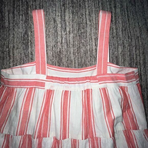 Ann Taylor Loft Dress Women’s Size Small‎ Petite A Line Tank Striped Square Neck - Picture 9 of 9